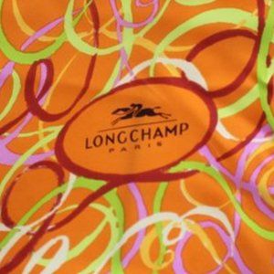 Vintage Longchamp Silk Square Scarf 34" x 34"